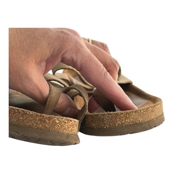 Naot Sandals Thong Tahoe Women's Beige Leather Boho Cork Bed Size 10 US /41 EU - Picture 8 of 9